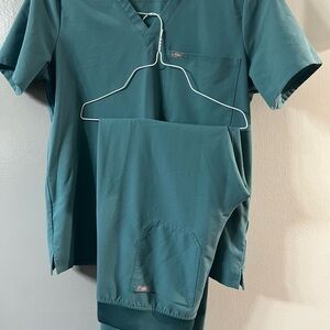 Figs Deep Teal Medical Scrub Set-Large